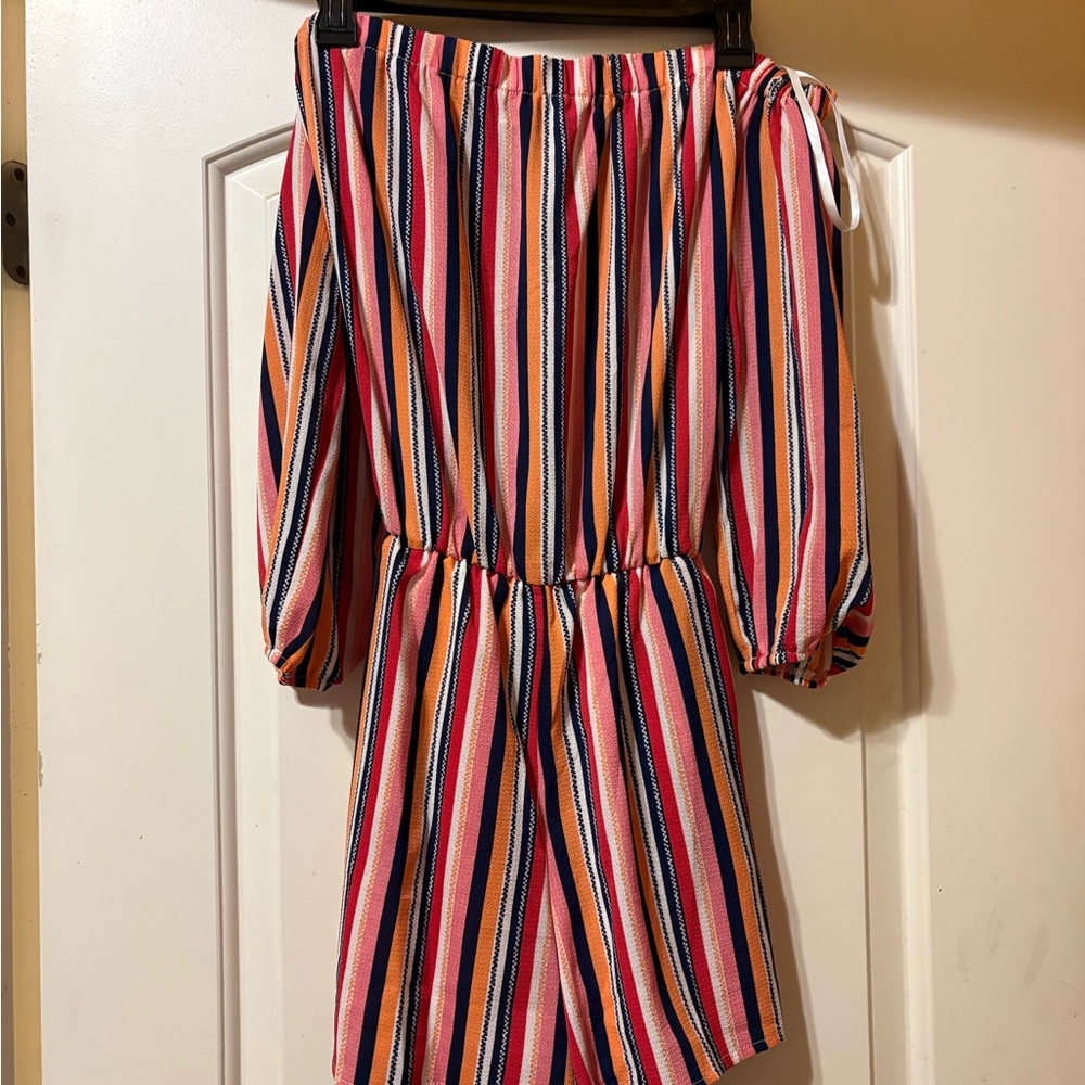 Premier Amour Vibrant Striped Romper